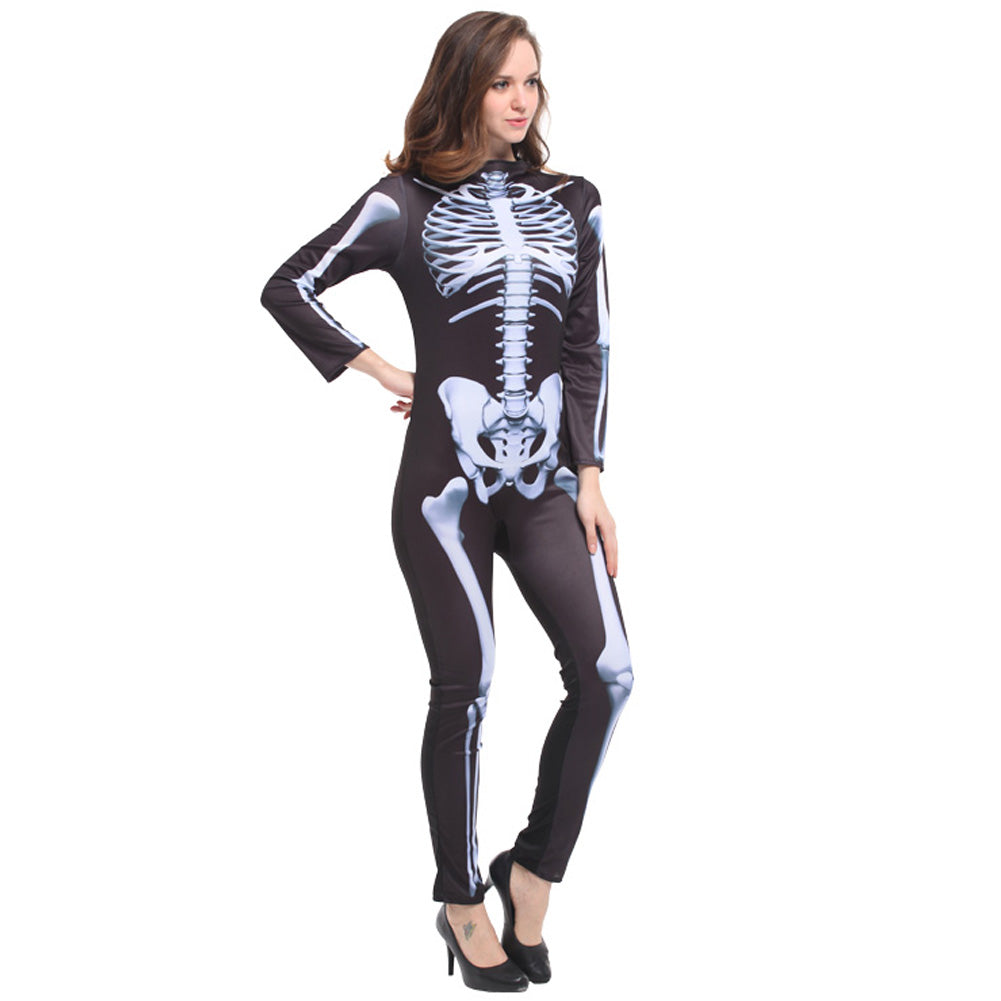 "Mrs. Skeleton" Jumpsuit Dames Kostuum MIESEPETER®