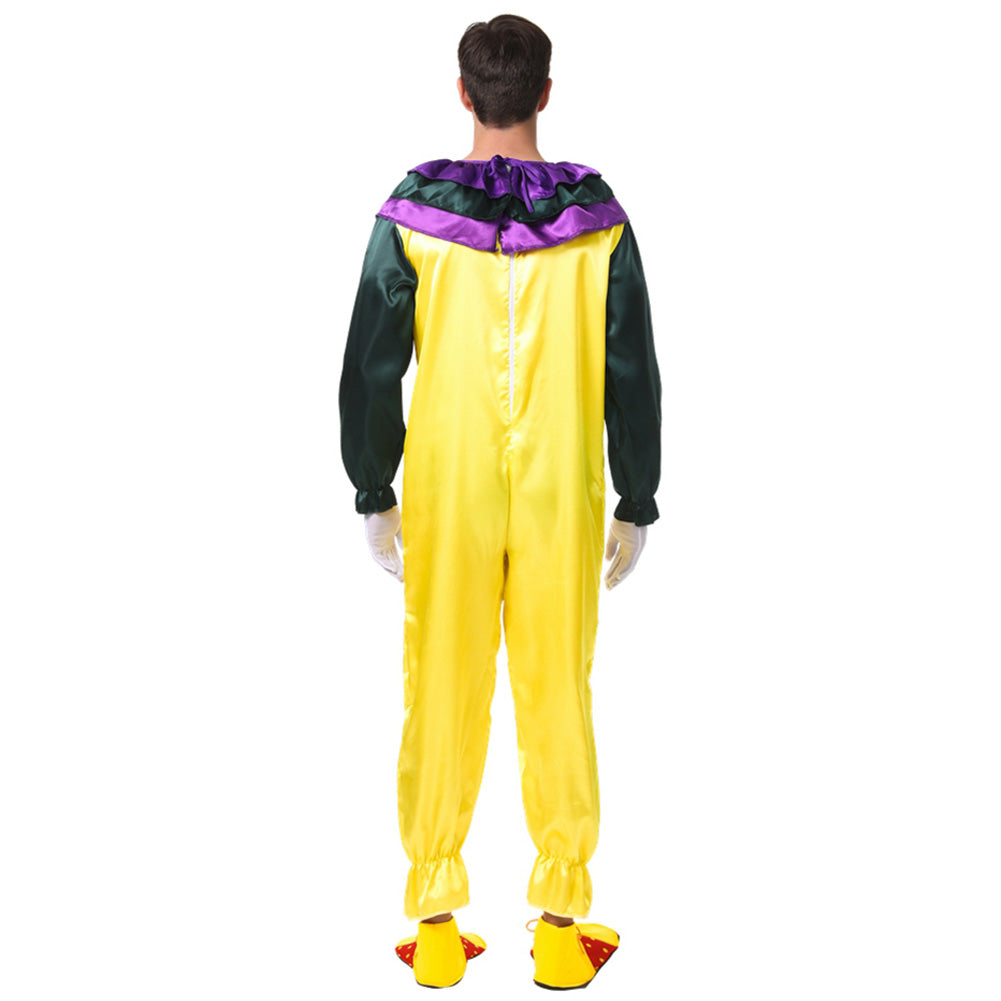 Horror Clown Jumpsuit Herenkostuum "Grimmface" MIESEPETER®