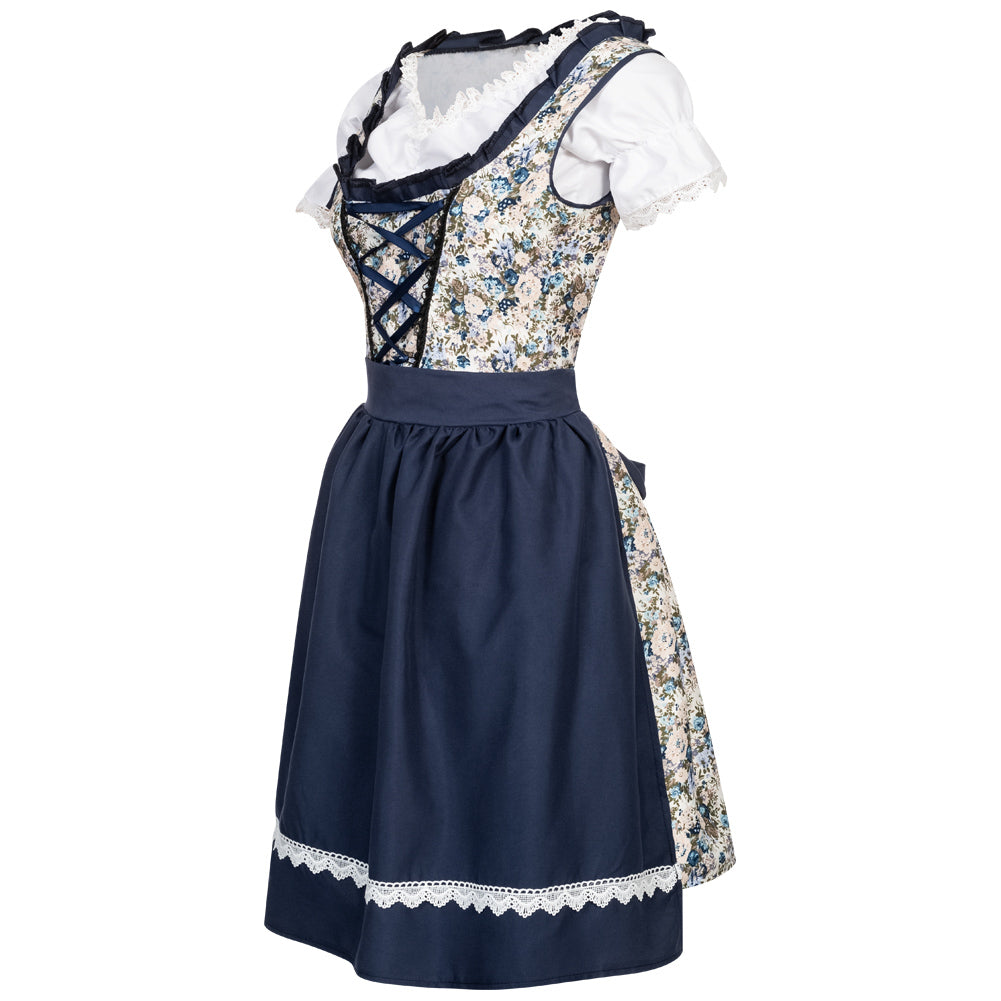 Dirndl dames oktoberfeestkostuum MIESEPETER® blauw