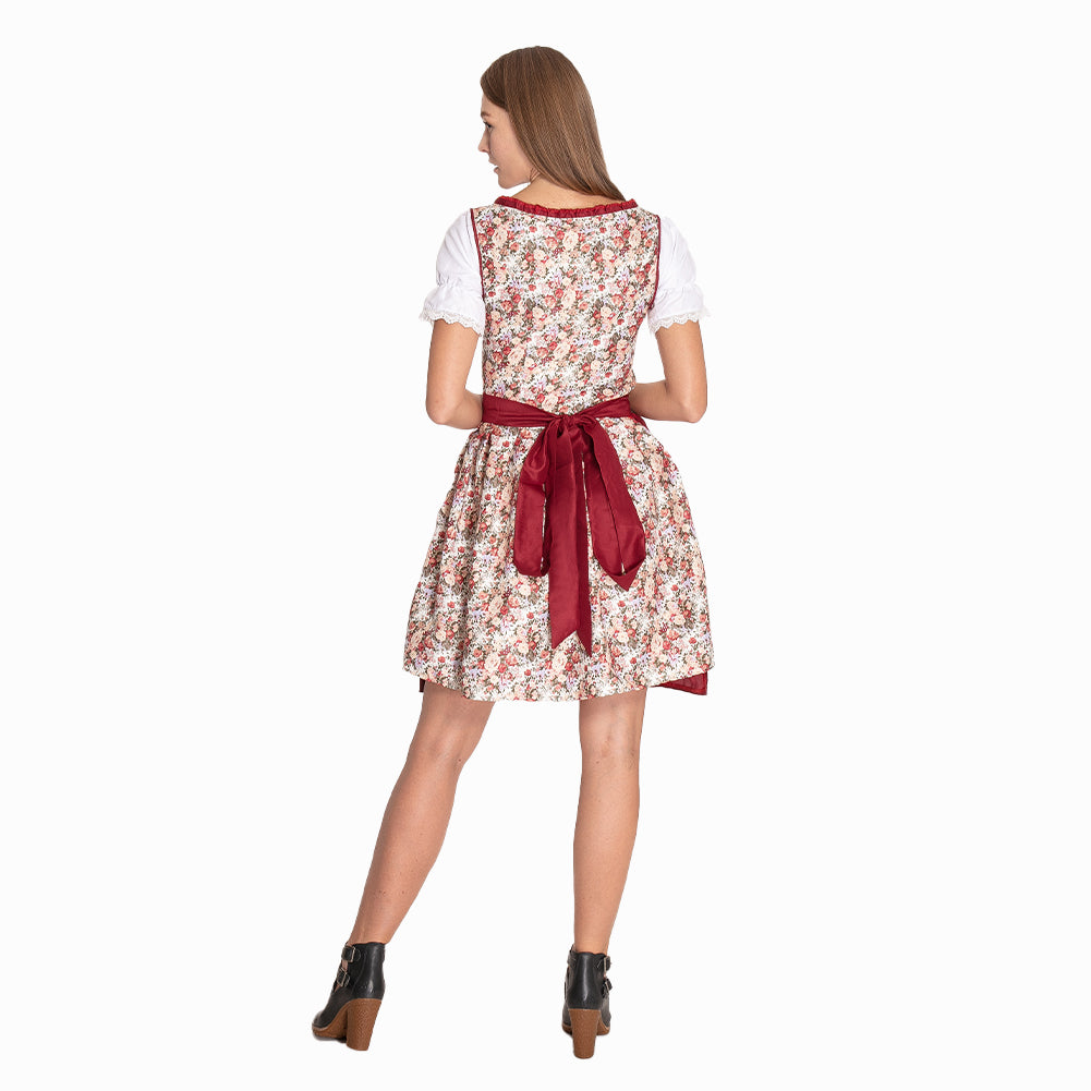Dirndl Dames Oktoberfest-kostuum MIESEPETER® bordeauxrood