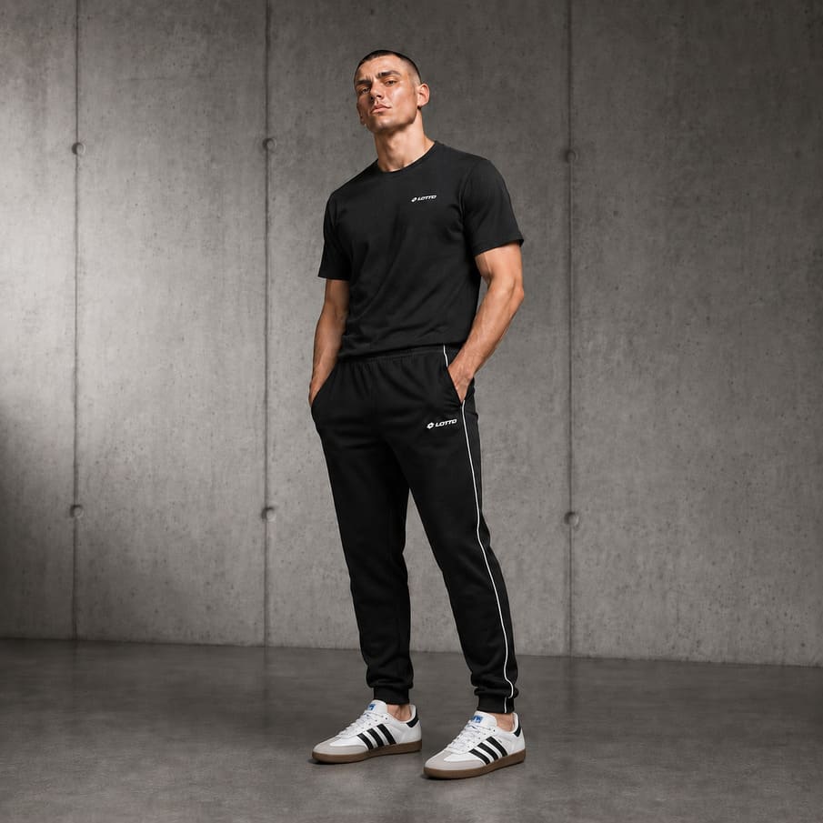 Lotto Track Pants Heren Trainingsbroek MPTX10010-black