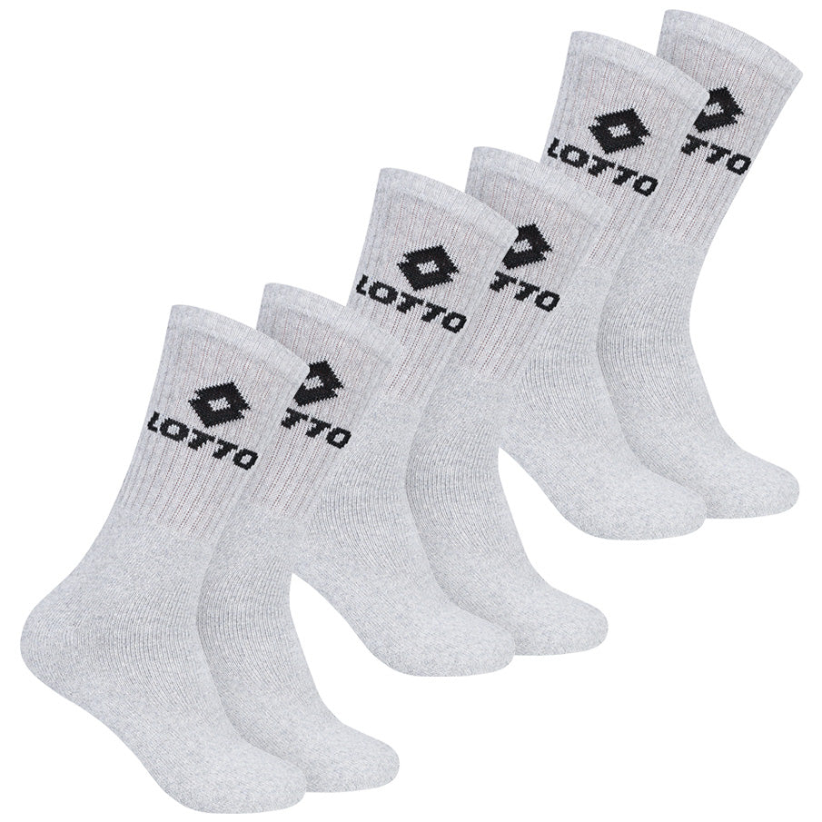 Lotto Sportsokken Unisex 3 Paar grijs MSKZ10029-Grey