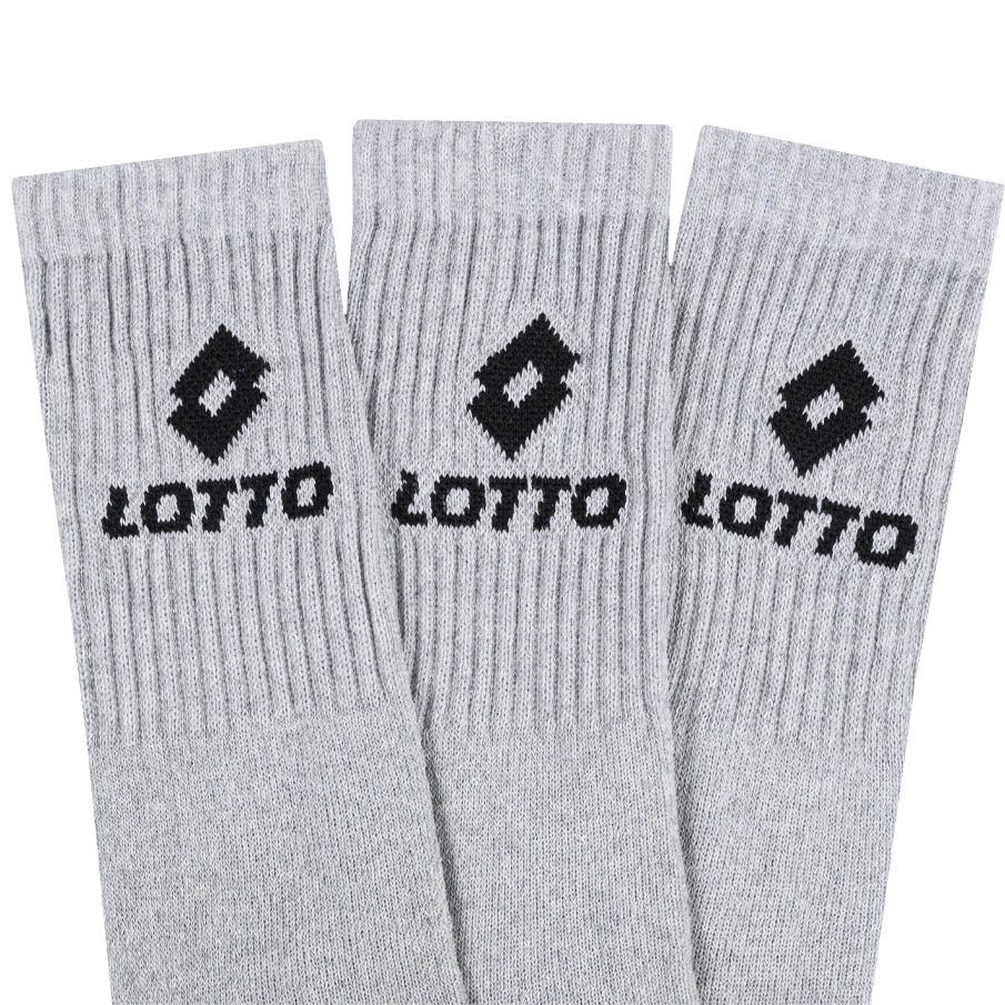 Lotto Sportsokken Unisex 3 Paar grijs MSKZ10029-Grey