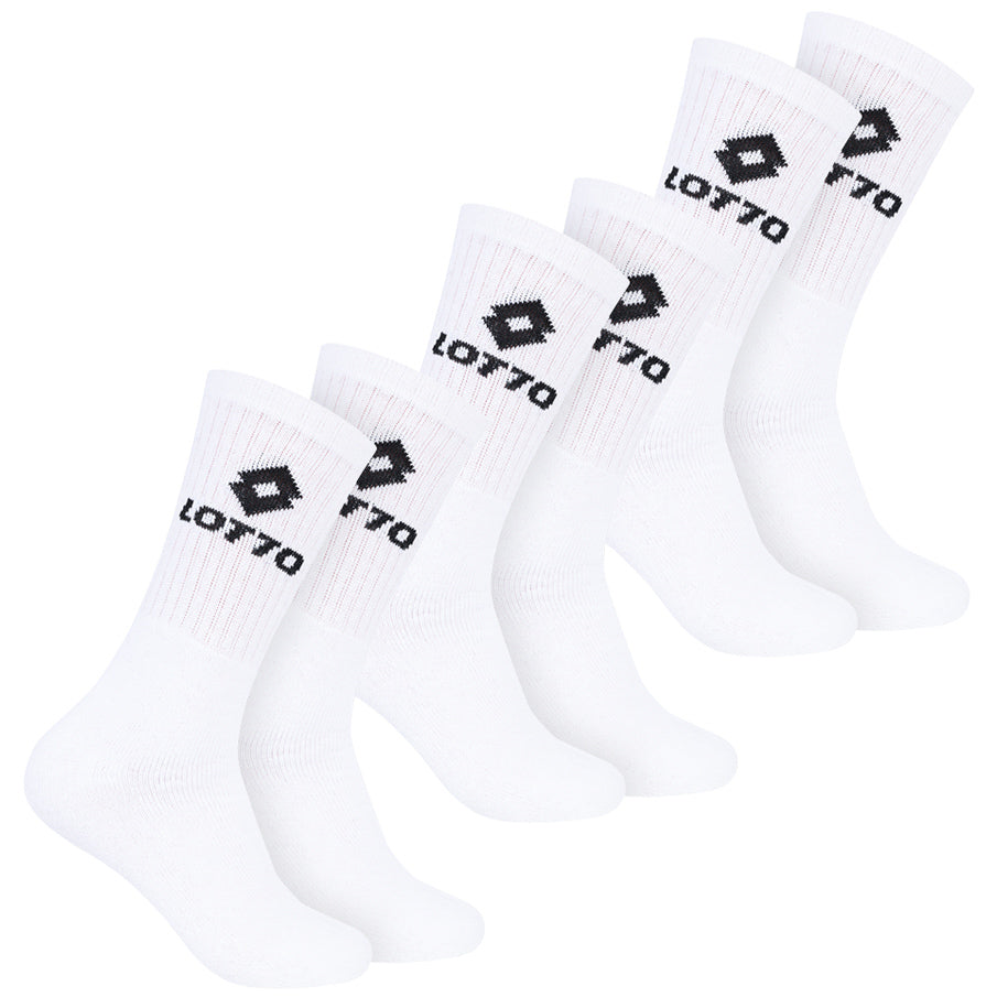 Lotto Sportsokken Uniseks 3 paar wit MSKZ10029-White
