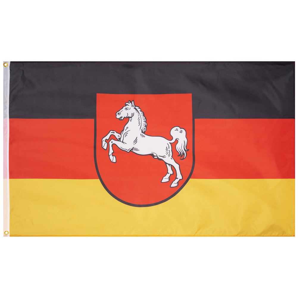 Nedersaksen MUWO "Duitsland" Vlag 90x150cm