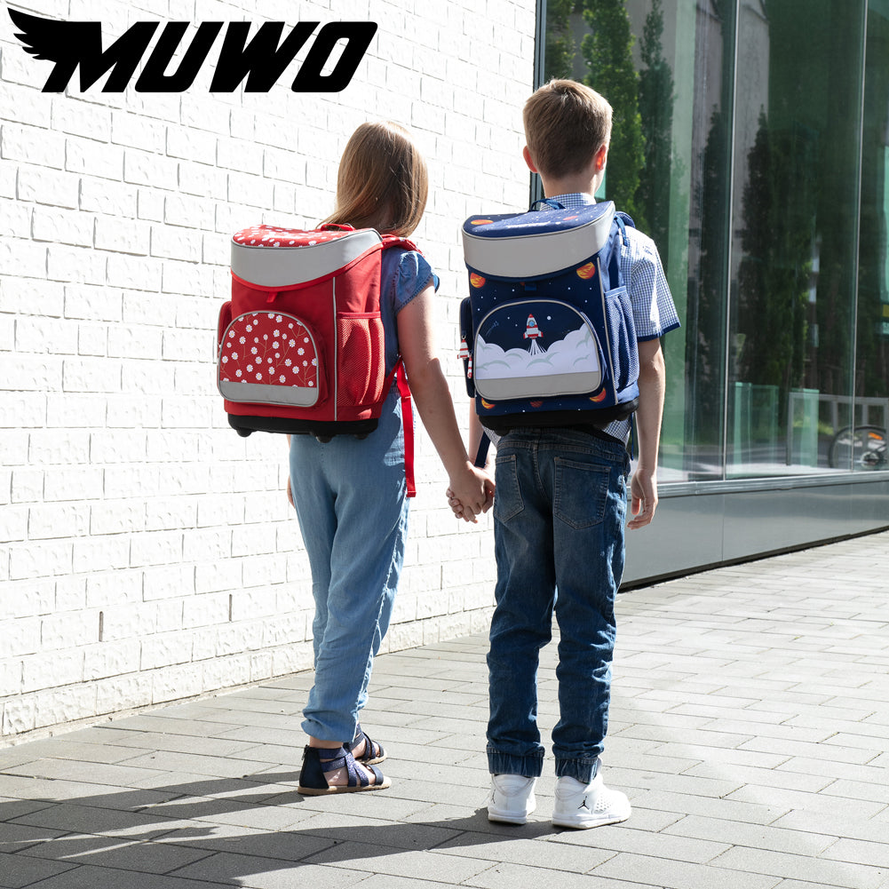 MUWO "Lil Unicorn" 5-delige schooltassenset voor kinderen