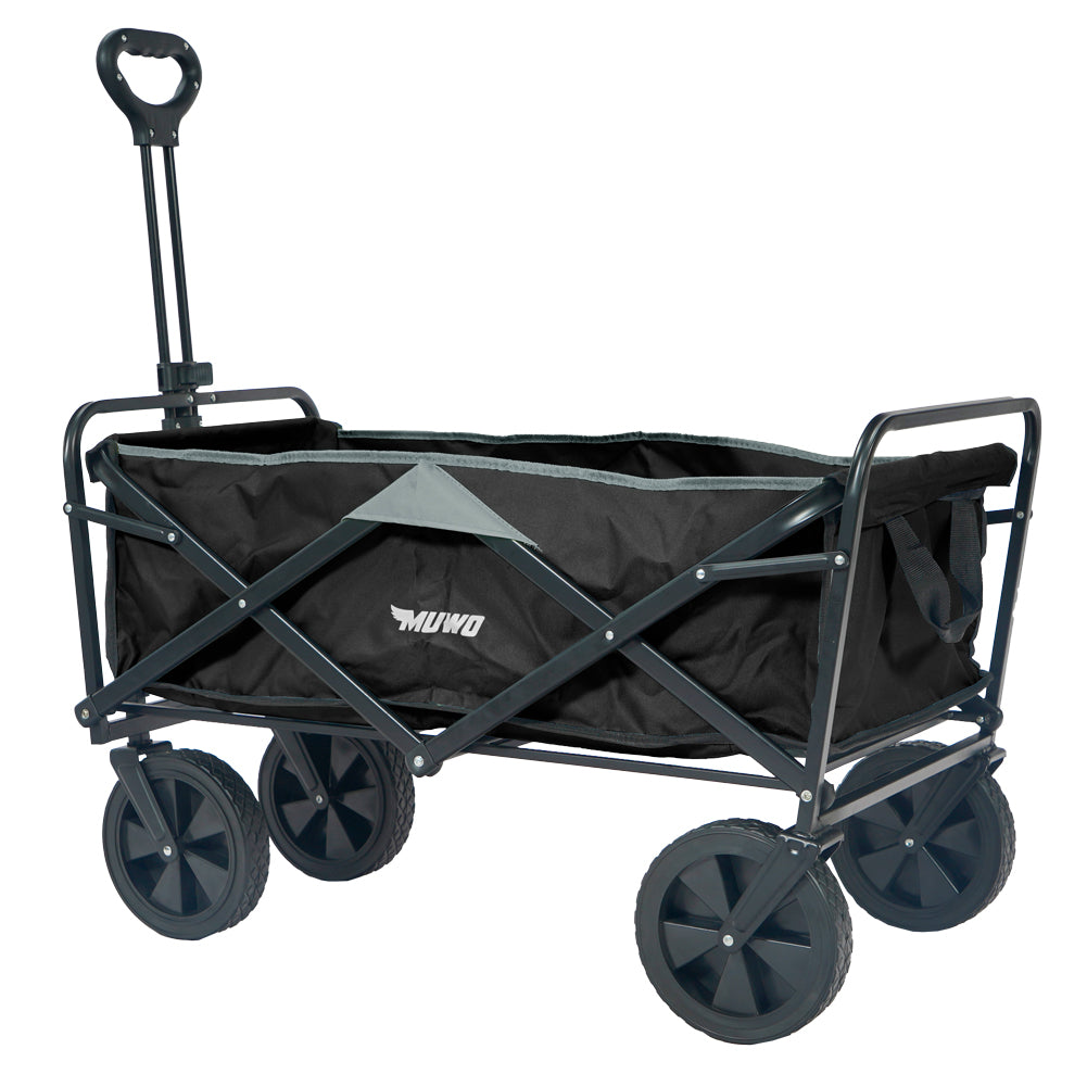 MUWO opvouwbare bolderwagen 100 L, max. 110 kg zwart