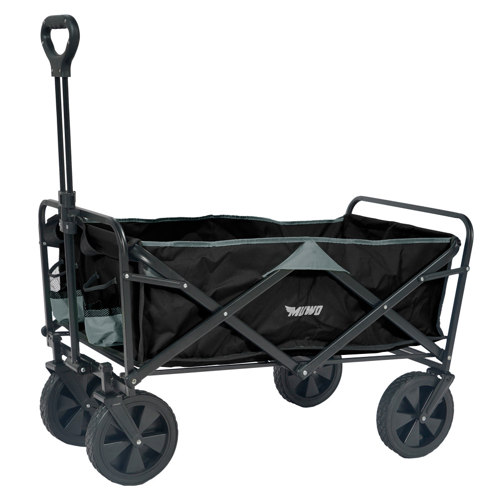 MUWO opvouwbare bolderwagen 100 L, max. 110 kg zwart