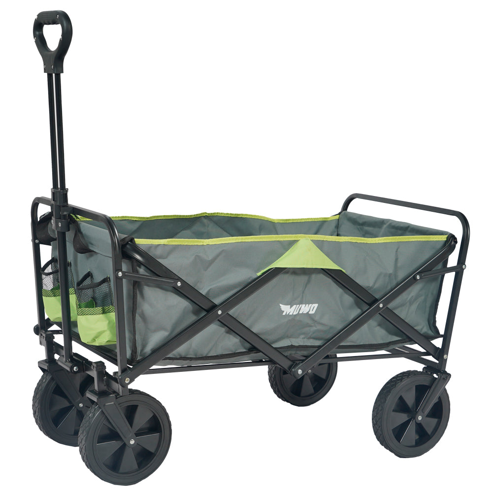 MUWO opvouwbare bolderkar 100 L, max. 110 kg groen