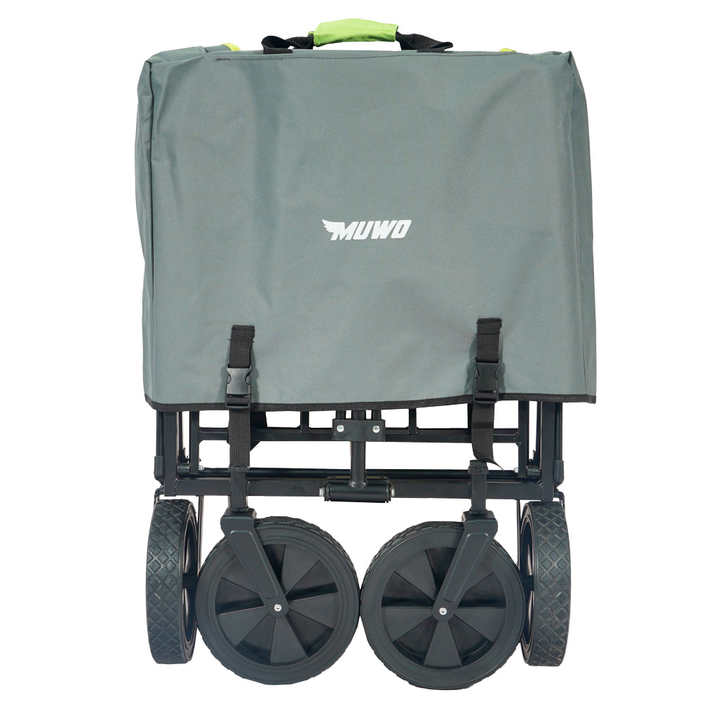 MUWO opvouwbare bolderkar 100 L, max. 110 kg groen