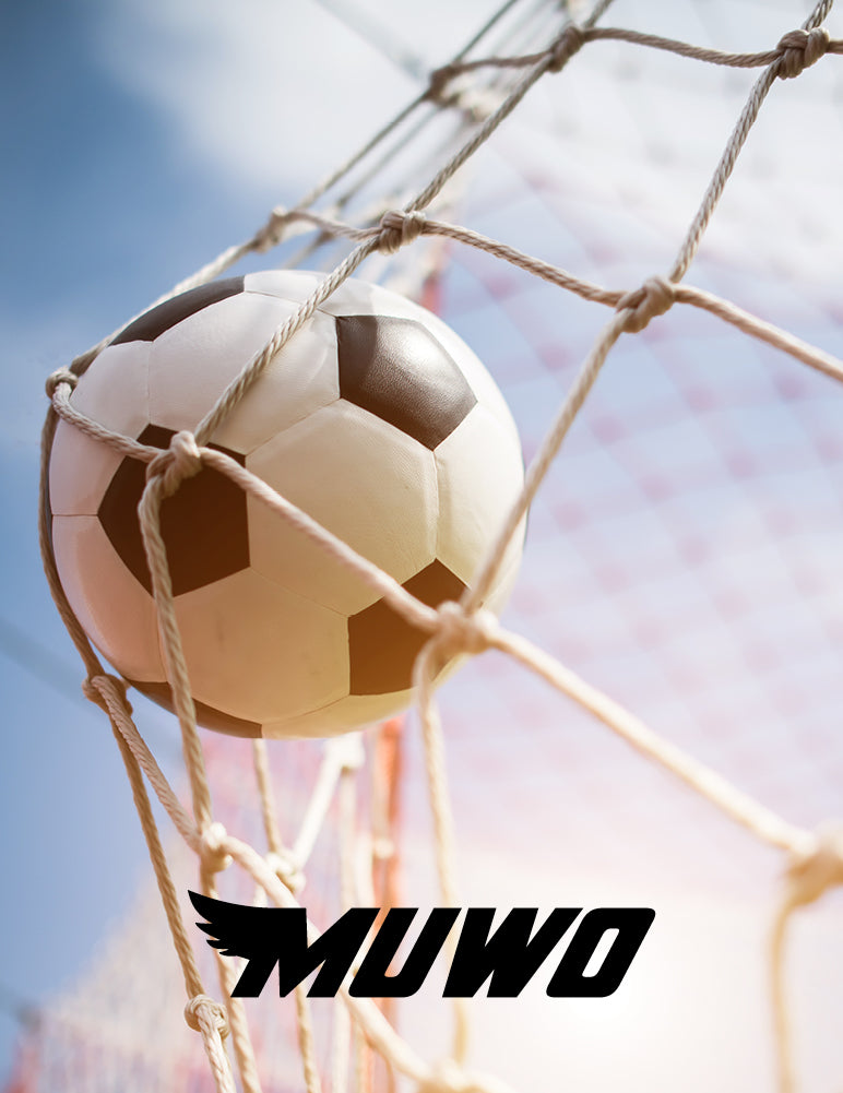 MUWO groot voetbaldoel staal 3 x 2 m zwart/geel