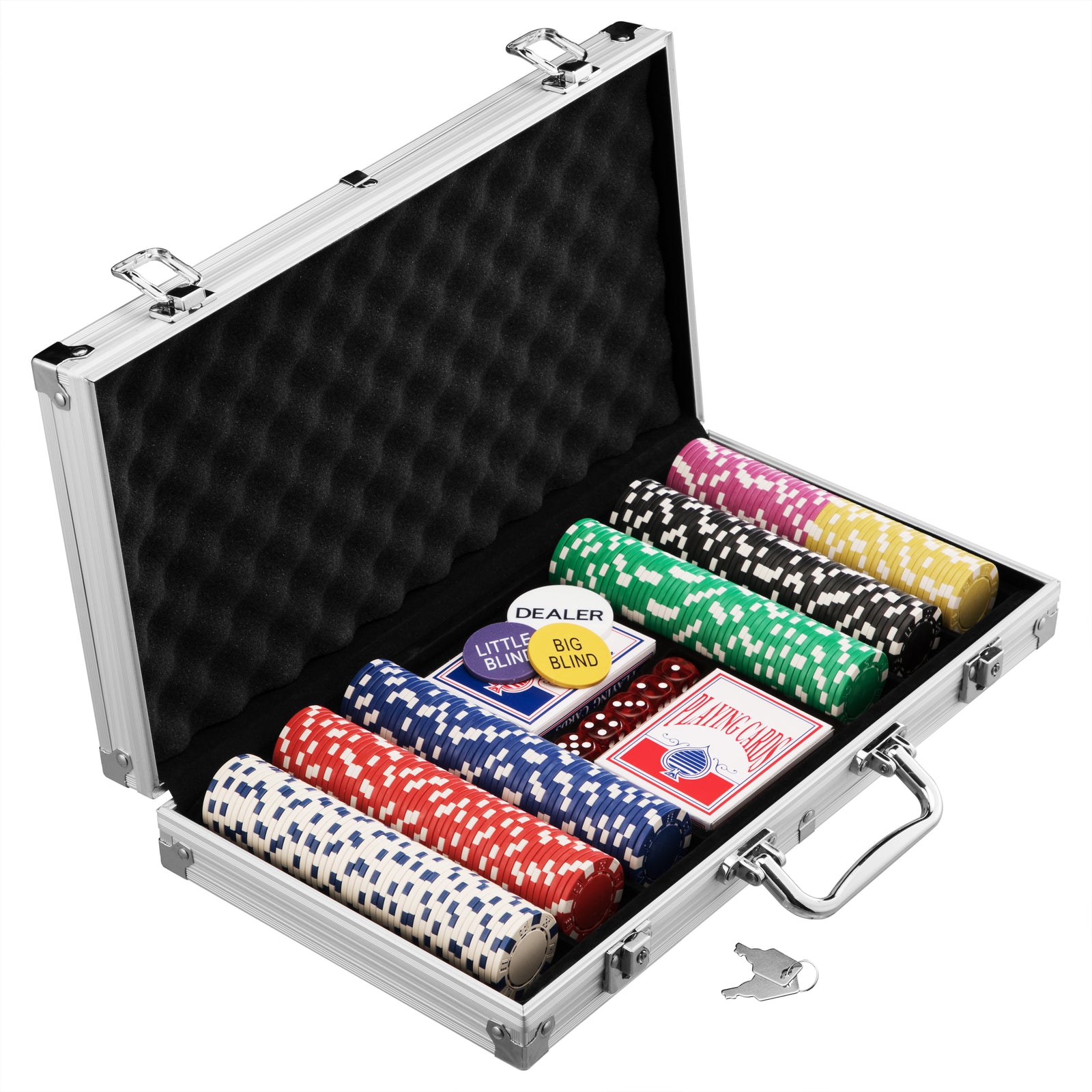 MUWO "All In" Pokerkoffer-set met 300 fiches