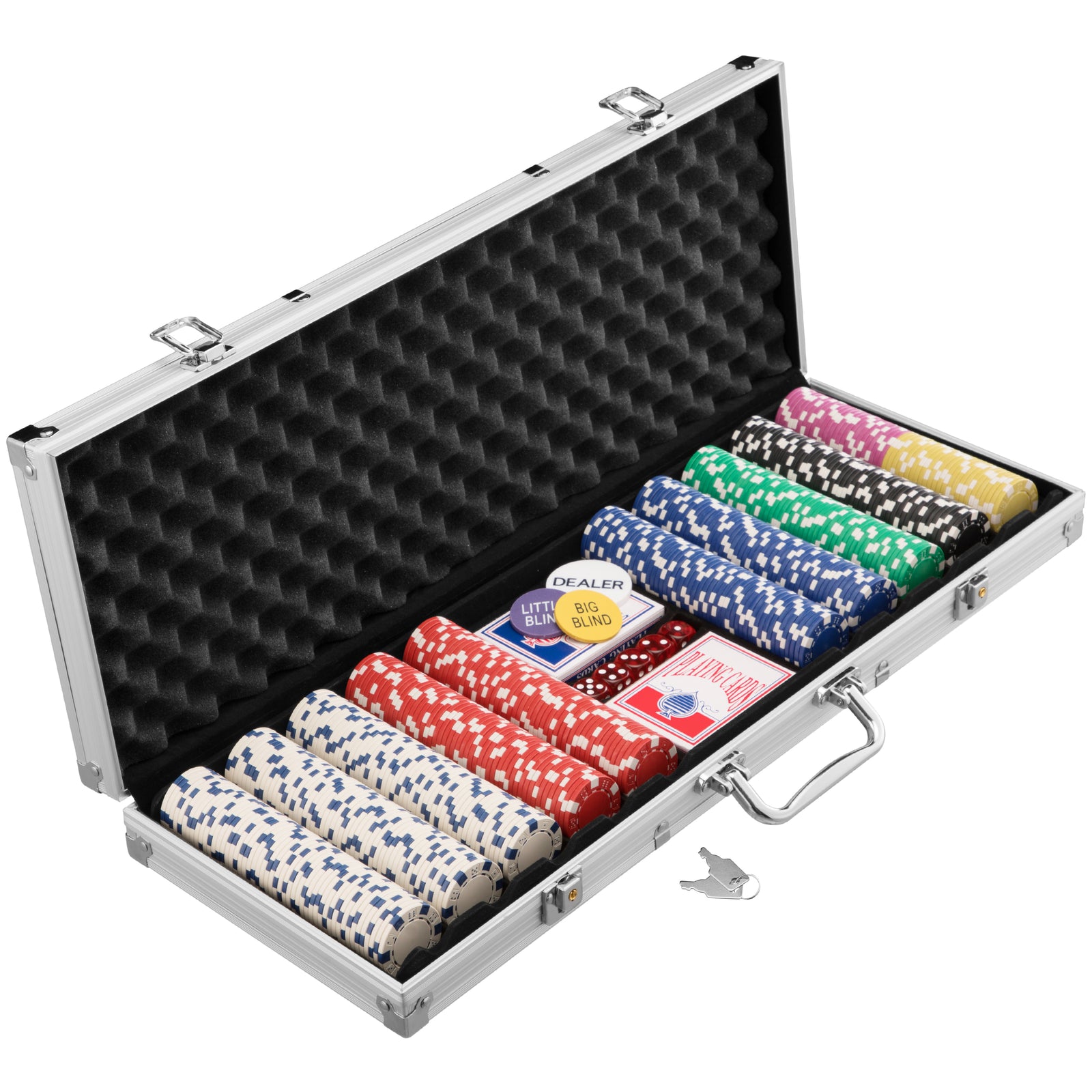 MUWO "All In" Pokerkoffer-set met 500 fiches