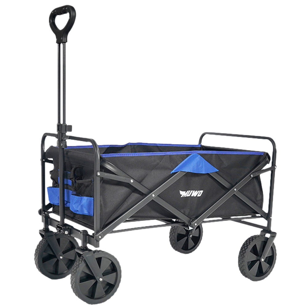 MUWO opvouwbare bolderwagen 100 L, max. 110 kg blauw/zwart