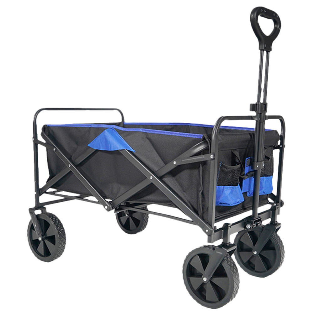 MUWO opvouwbare bolderwagen 100 L, max. 110 kg blauw/zwart