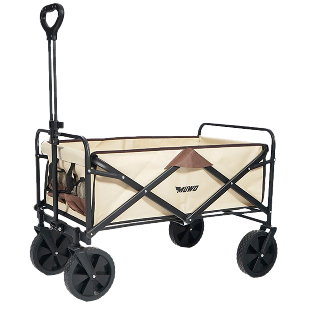 MUWO opvouwbare bolderwagen 100 L, max. 110 kg bruin/beige