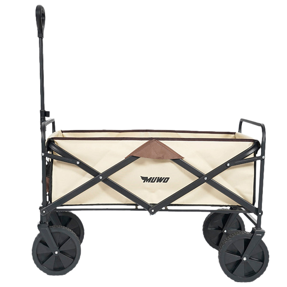 MUWO opvouwbare bolderwagen 100 L, max. 110 kg bruin/beige