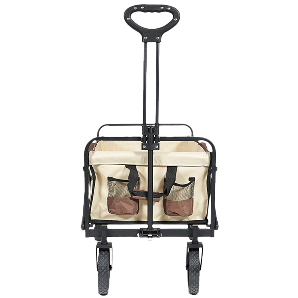 MUWO opvouwbare bolderwagen 100 L, max. 110 kg bruin/beige