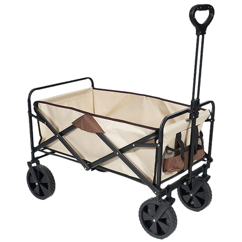 MUWO opvouwbare bolderwagen 100 L, max. 110 kg bruin/beige