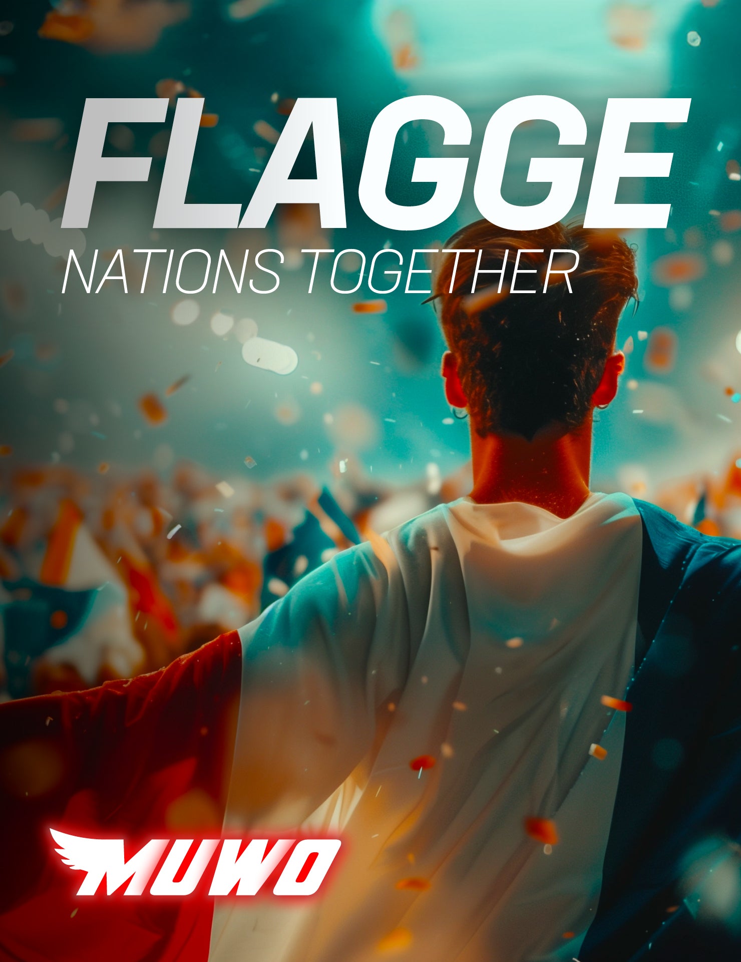 Duitsland Vlag MUWO "Nations Together" 90x150cm