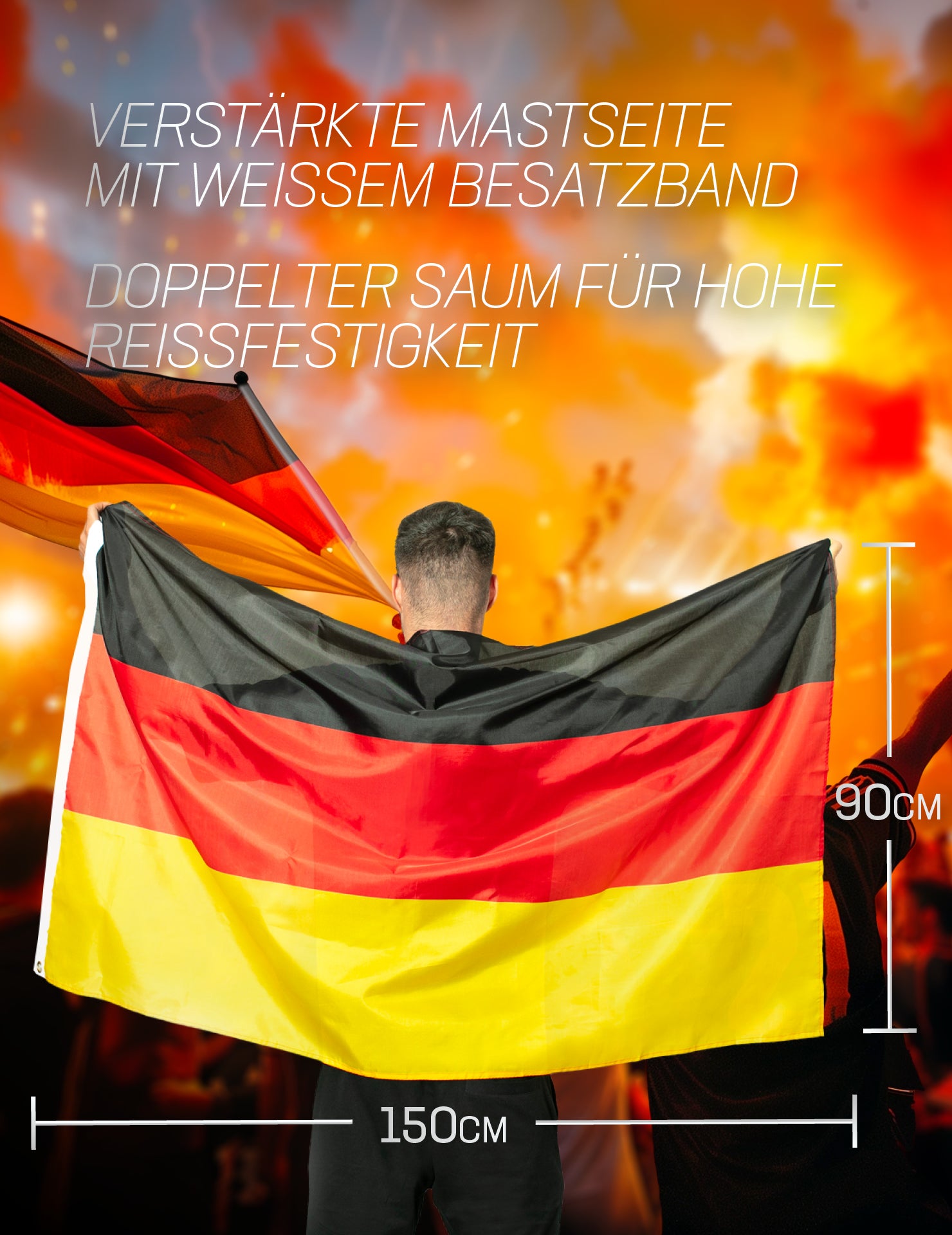 Duitsland Vlag MUWO "Nations Together" 90x150cm