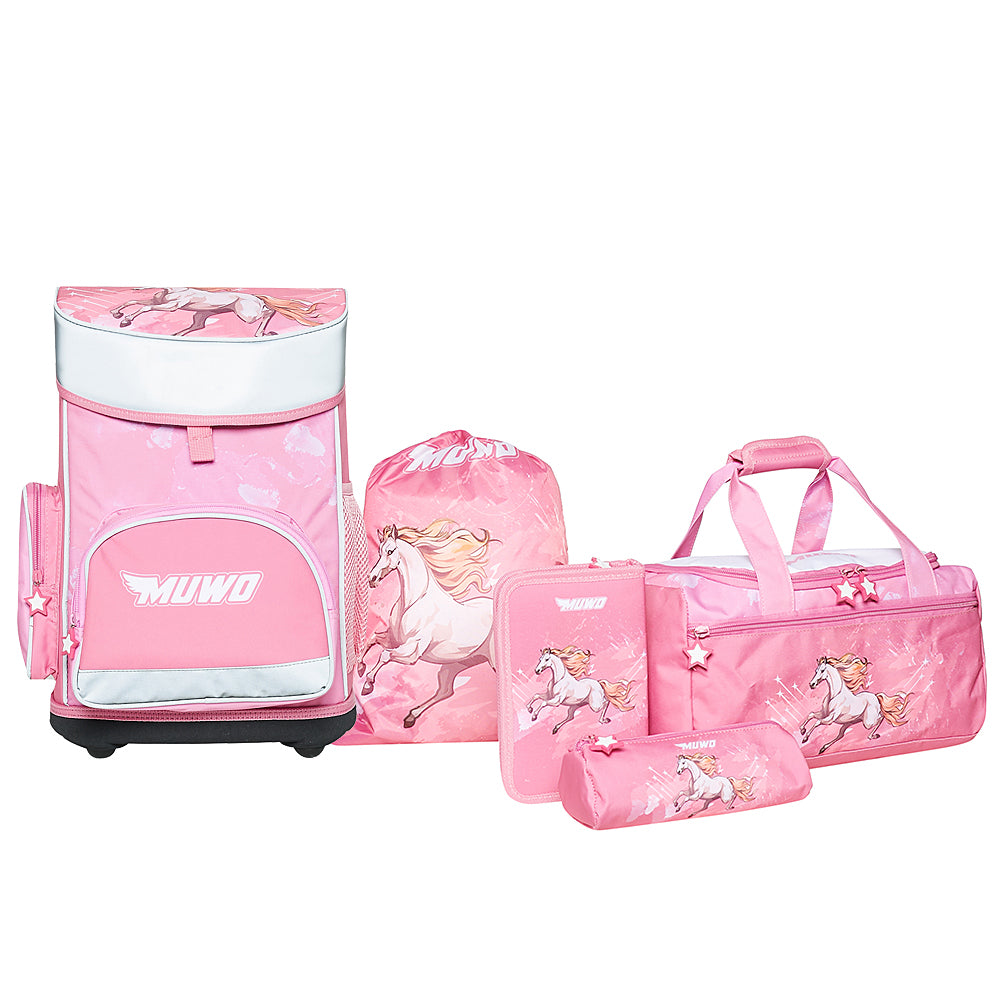 MUWO "Lil Horse" Kinder Schooltassenset 5-delig.