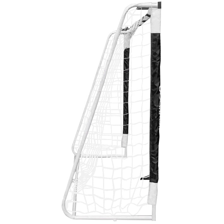 MUWO groot voetbaldoel van staal 3 x 2 m zwart/wit