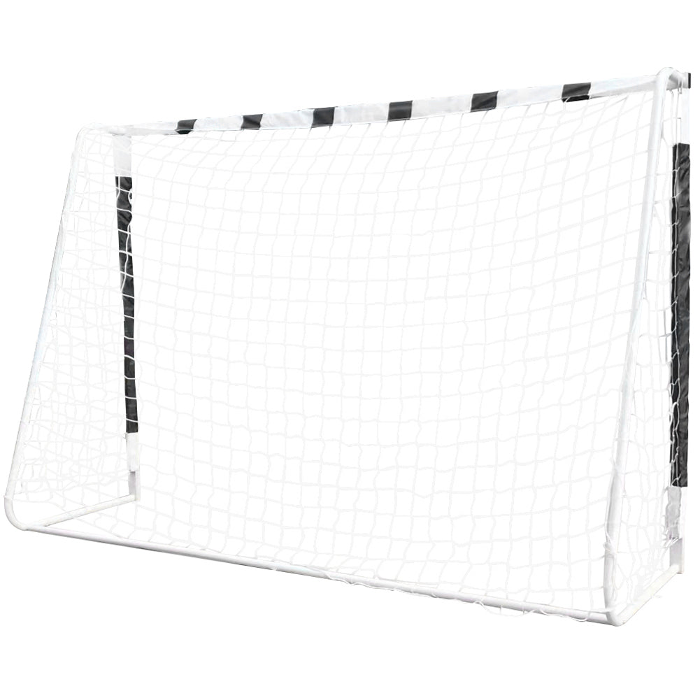 MUWO groot voetbaldoel van staal 3 x 2 m zwart/wit