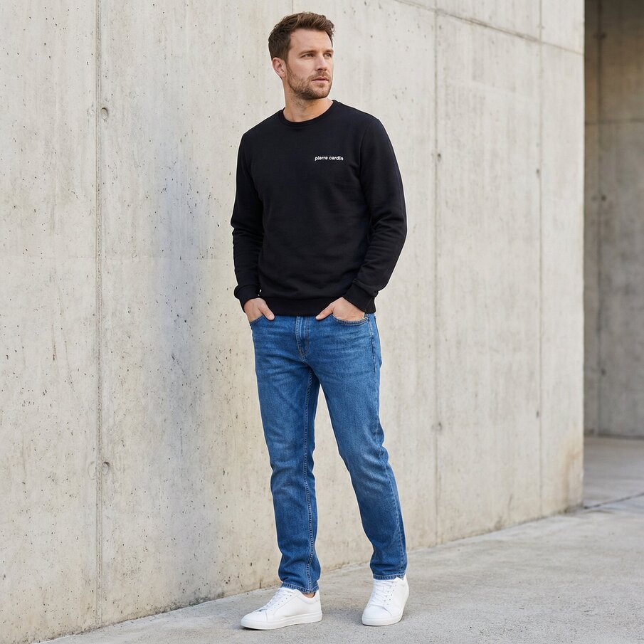 Pierre Cardin Ronde Hals Crew Heren Sweatshirt O103221-B000