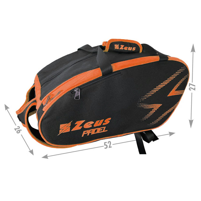 Zeus Padel Tas Padelracket Tas zwart oranje
