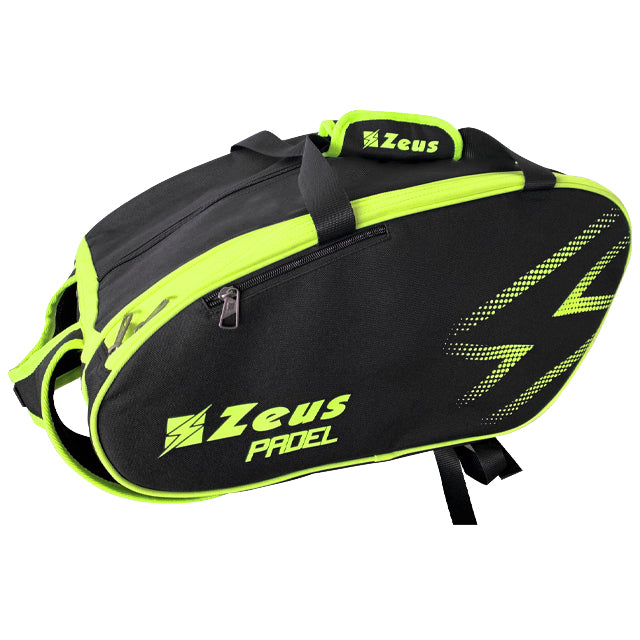 Zeus Padel Bag Padelrackettas zwart neongeel