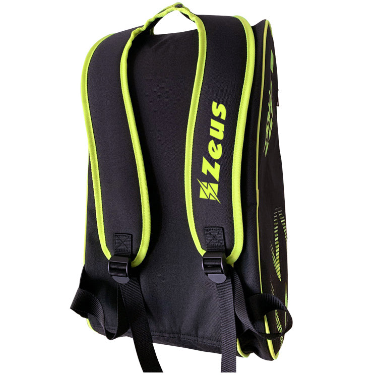 Zeus Padel Bag Padelrackettas zwart neongeel