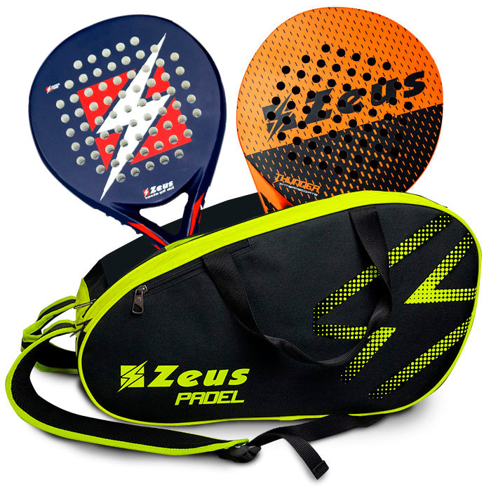 Zeus Padel Bag Padelrackettas zwart neongeel