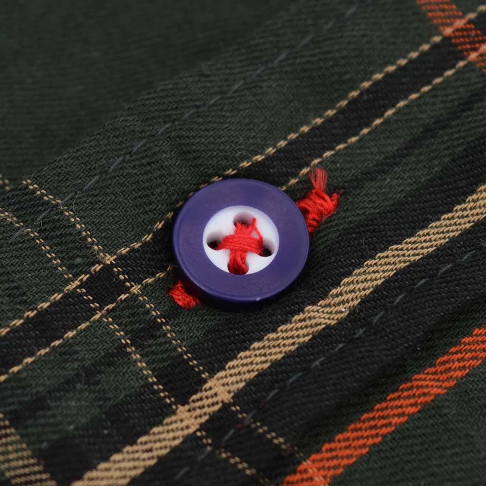 Lambretta Geruit Herenoverhemd Korte Mouw RWIS1457-KHAKI