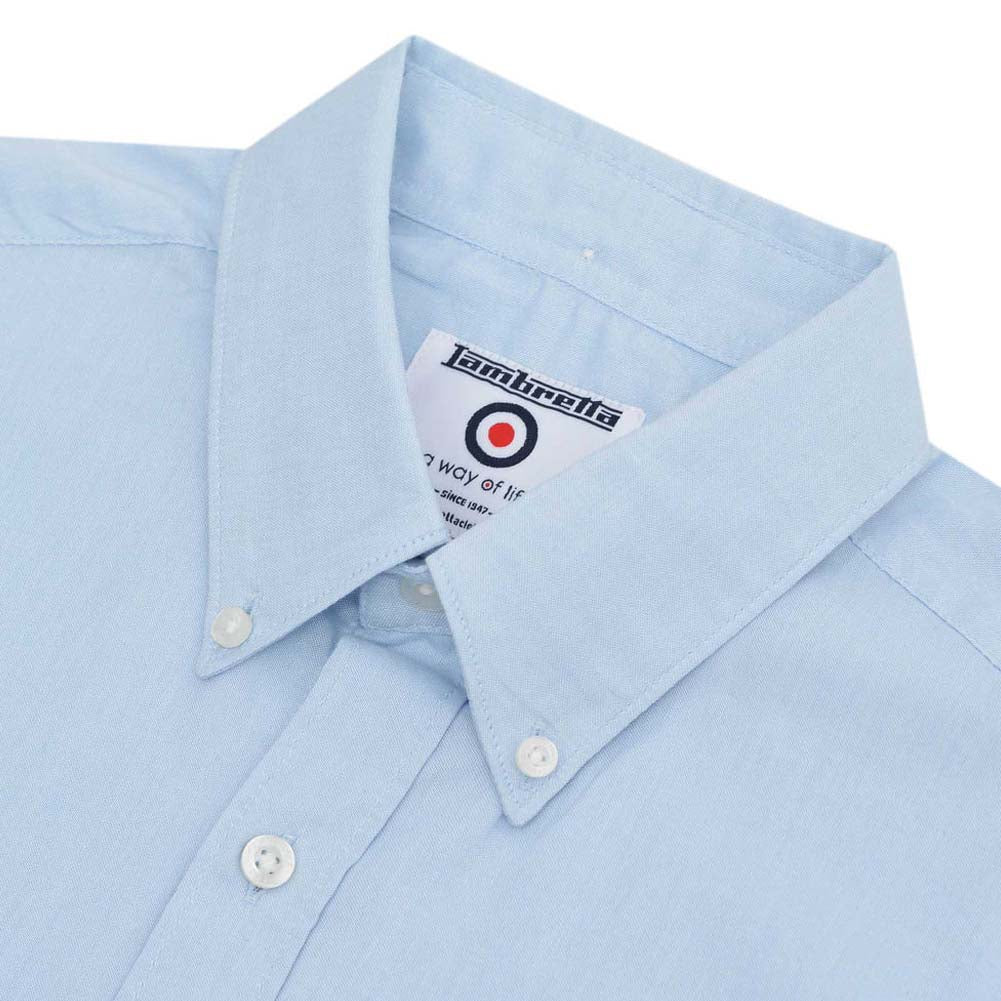 Lambretta Oxford Herenoverhemd korte mouw RWIS1459-SKY