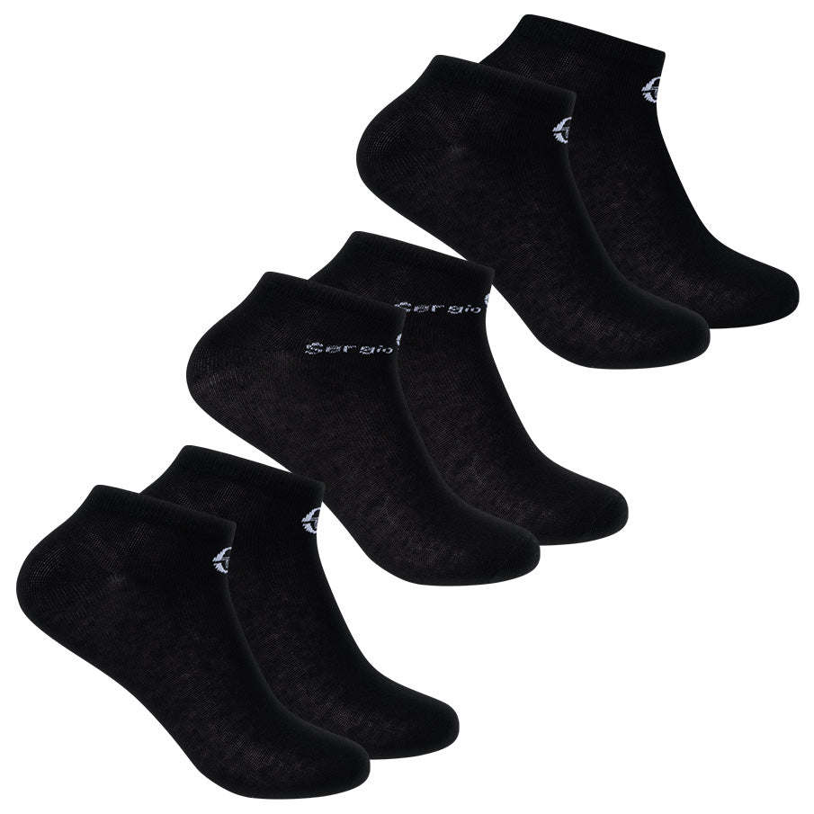 Sergio Tacchini Unisex Sneakersokken 3 paar zwart SA14167139