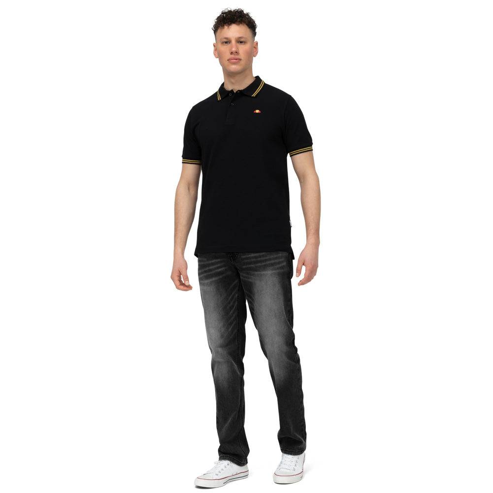 ellesse Dioran Twin Tipped Poloshirt voor heren SBS22445-BLACK/GOLD
