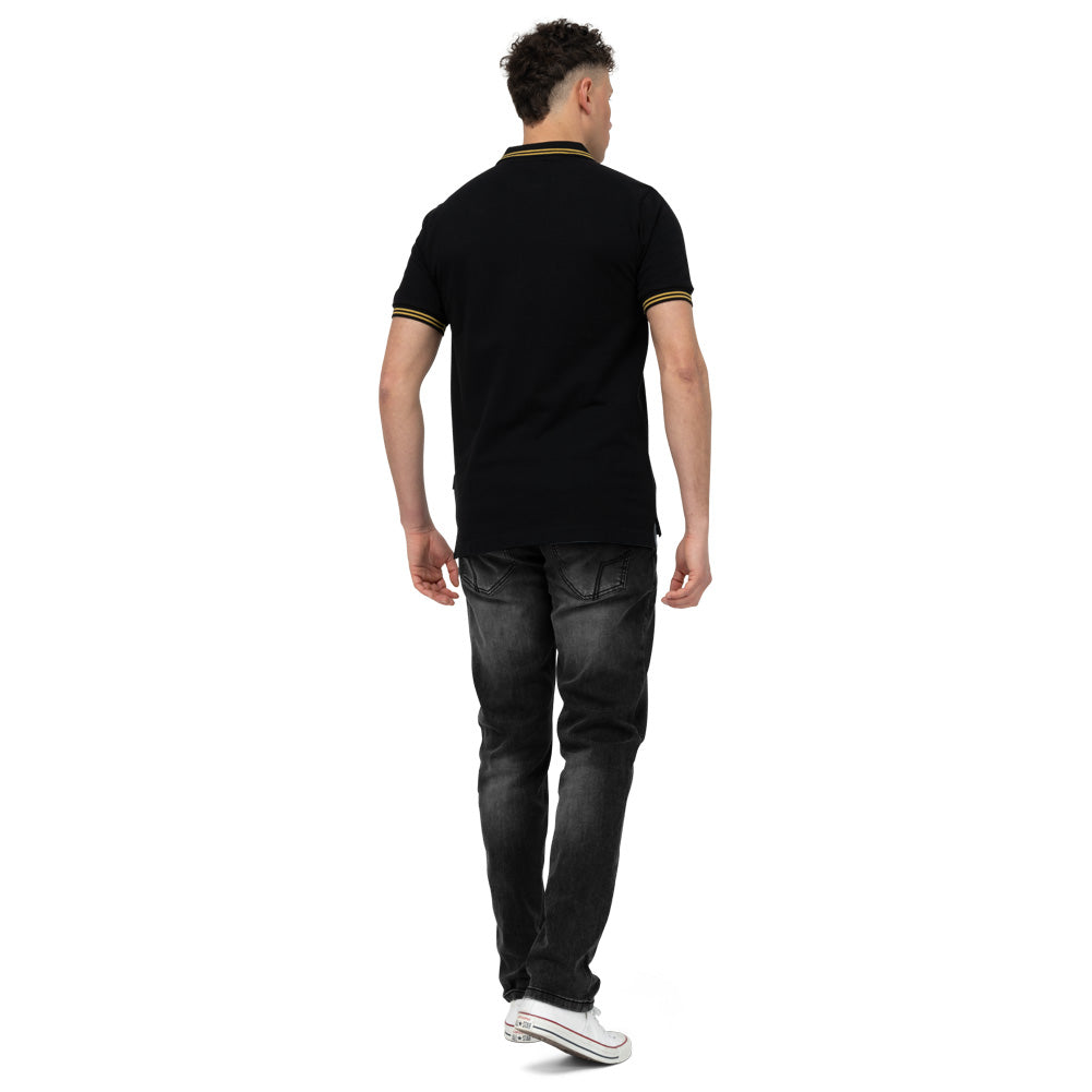 ellesse Dioran Twin Tipped Poloshirt voor heren SBS22445-BLACK/GOLD