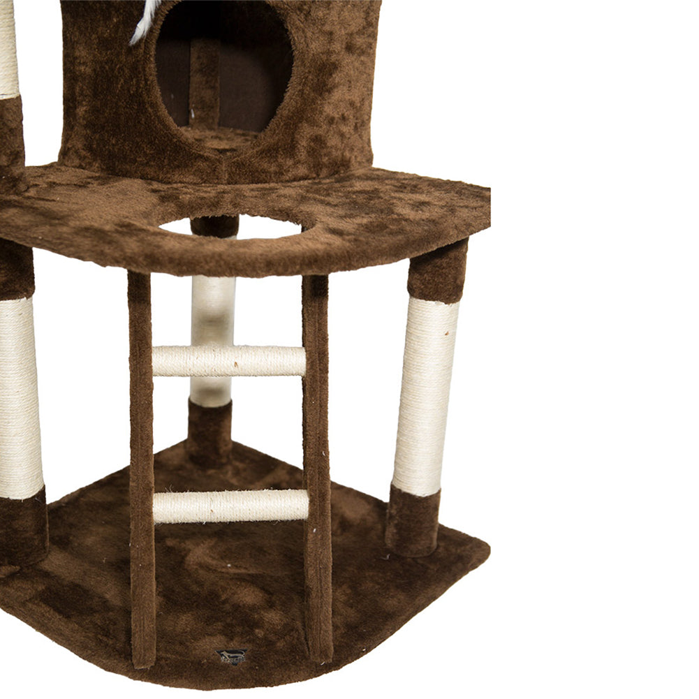 SPOCADO "Rovers" Krabpaal voor Katten 120 x 55 x 55 cm bruin