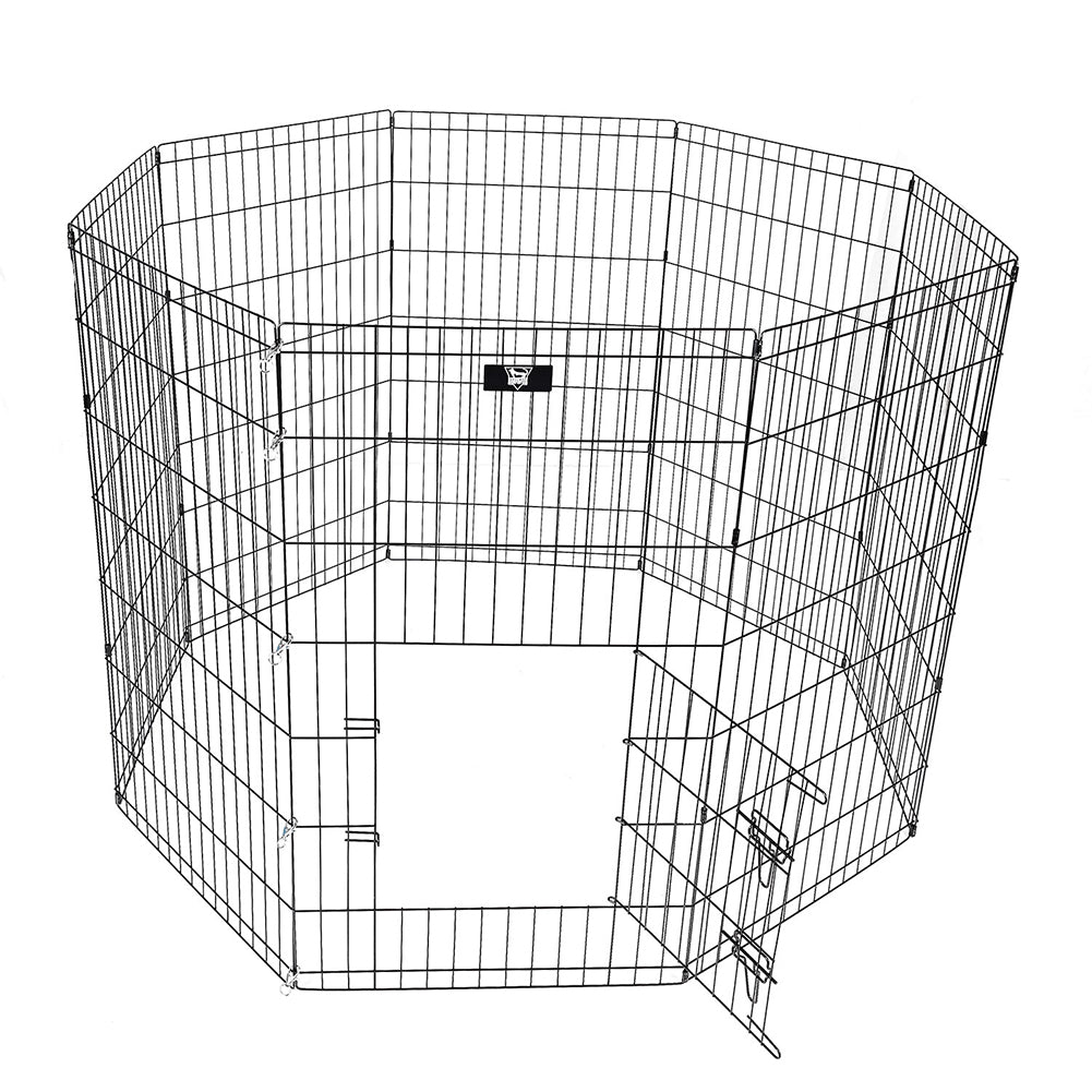 SPOCADO "United" Renpark 8-delig opvouwbaar 107 × 61 cm zwart