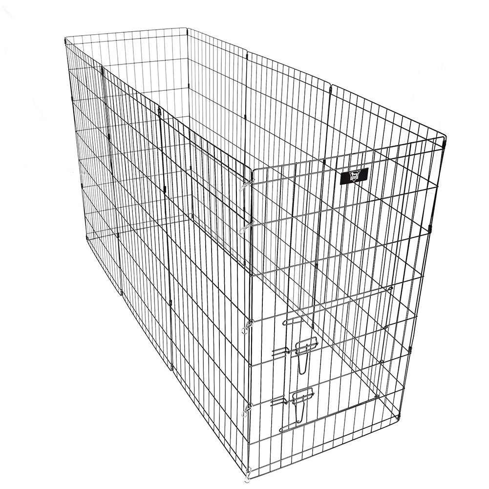 SPOCADO "United" Renpark 8-delig opvouwbaar 107 × 61 cm zwart