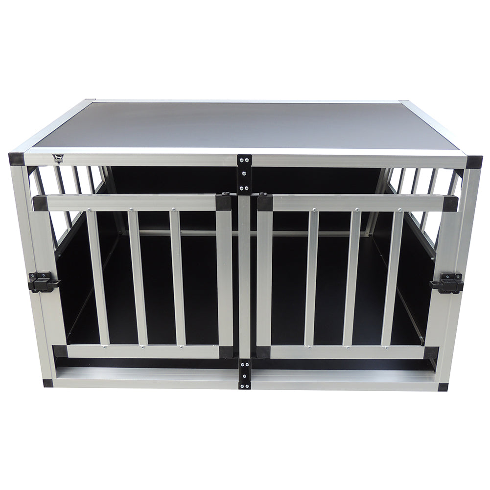 SPOCADO "Villa" Honden transportbench 89 x 69 x 50 cm zwart/grijs