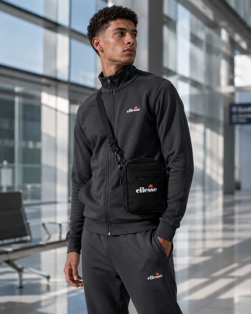 ellesse Manifatto Unisex Messenger Tas SHBA4820-BLACK