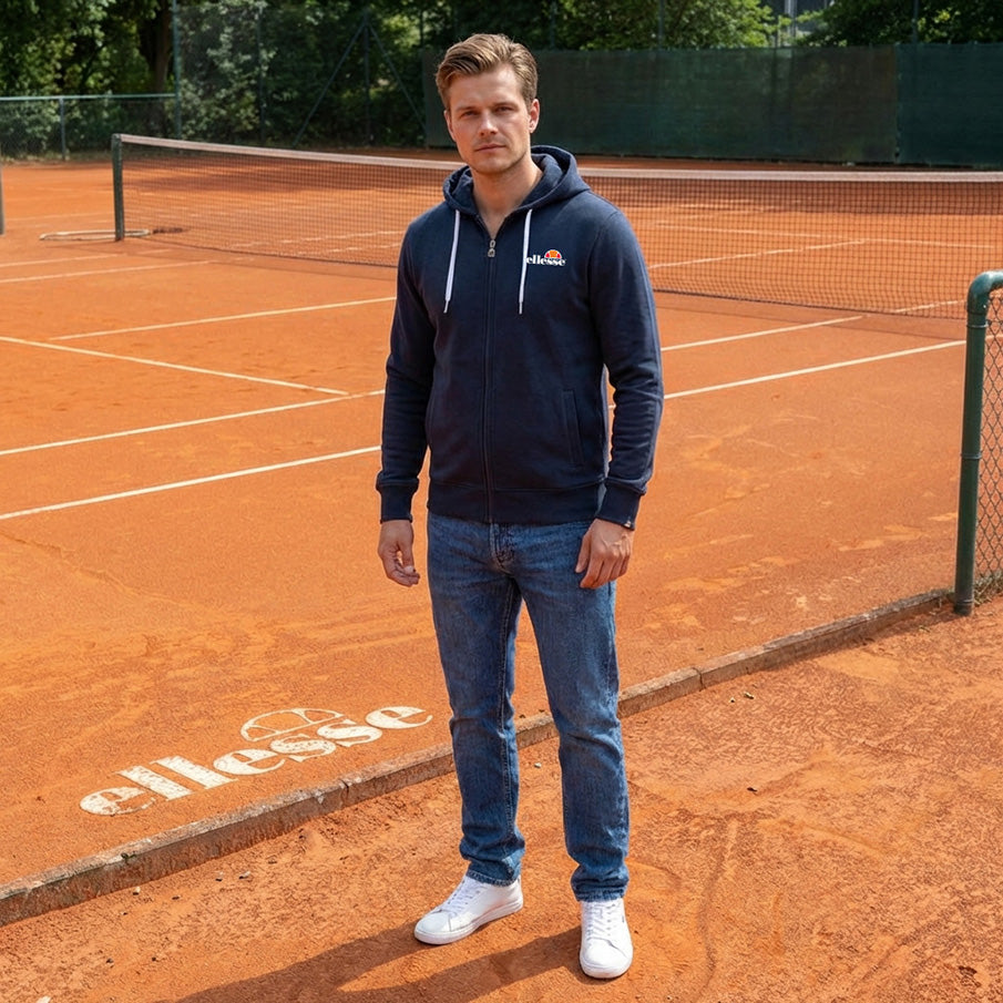ellesse Klemerio Full Zip Hooded Sweatshirt voor heren SOP23857-Navy