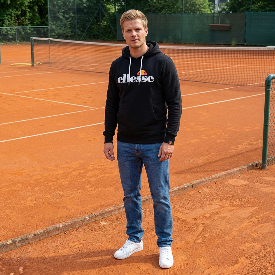 ellesse Monesiglio Hoody Heren Capuchon Sweatshirt SOP23865-Black
