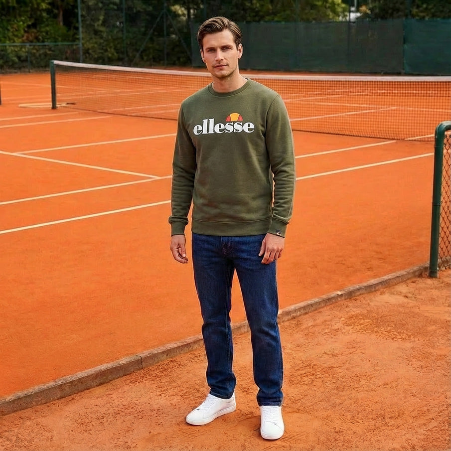 ellesse Kanya Crew Herensweater SOP24044-Khaki