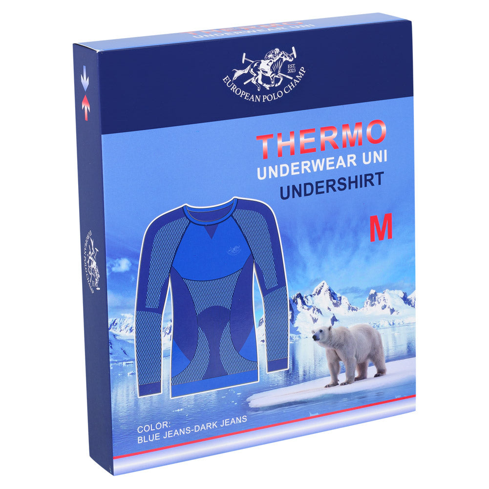 EUROPEAN POLO CHAMP Heren Thermo Lange Mouwen Shirt navy SPA 25-005-navy