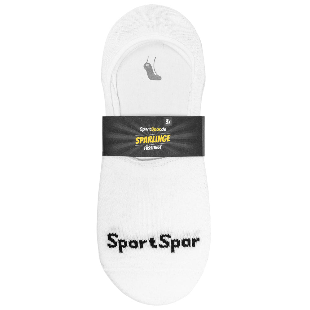 SportSpar.de "Sparlinge" Kousenvoetjes Sneakersokken 3 paar wit