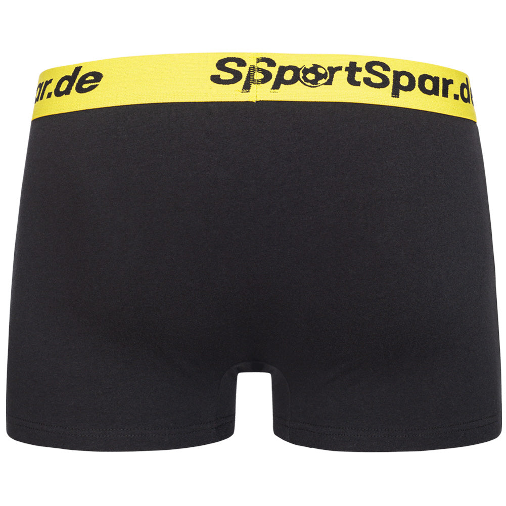 Sportspar.de Heren "Dubbele Spaarpot" boxershorts 2-pack zwart-geel