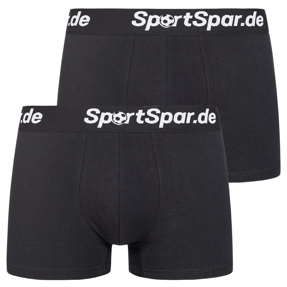 Sportspar.de Heren "Dubbele Spaarpot" boxershorts 2-pack zwart-wit